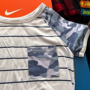 New Camo Striped Tee
